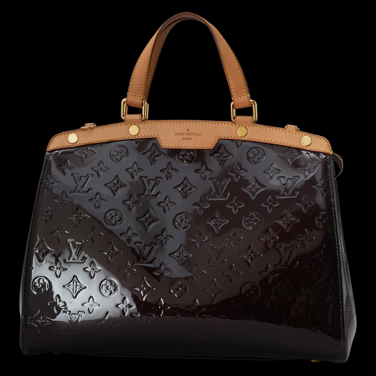 LOUIS VUITTON(USED)루이비통 M91616 모노그램 베르니 아마랑뜨 브레아 GM